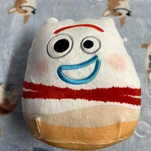 Cute Plush Toy with Red and Blue Accents